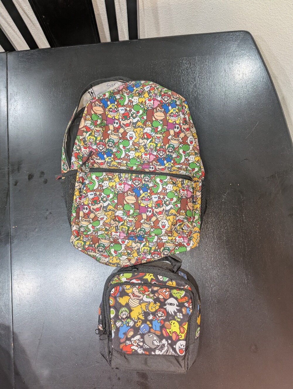 Super Mario Characters All Over Print Backpack and Lunchbox